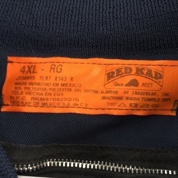 Red Kap 4XL Navy Blue Heavy Work Utility Jacket - Picture 3 of 6